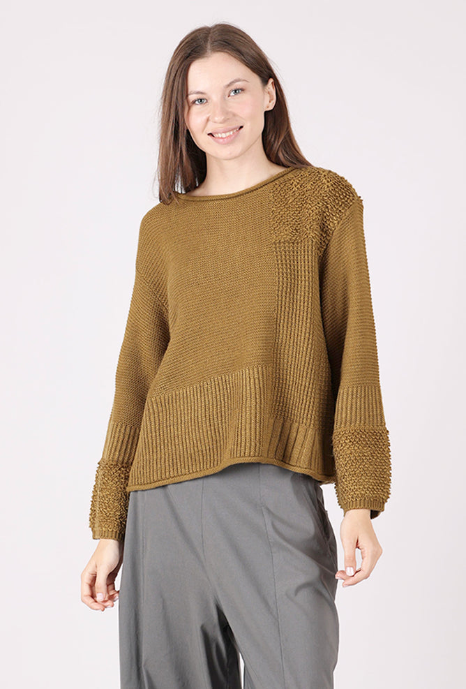 Olivia by Habitat Texture Block Sweater, Nutria 