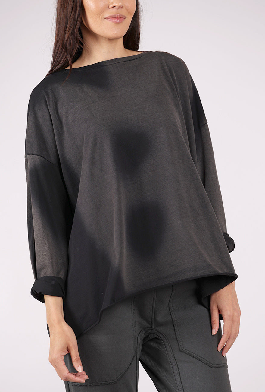 Planet Overdyed Boxy Tee, Black 