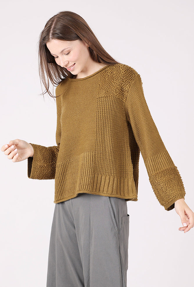Olivia by Habitat Texture Block Sweater, Nutria 