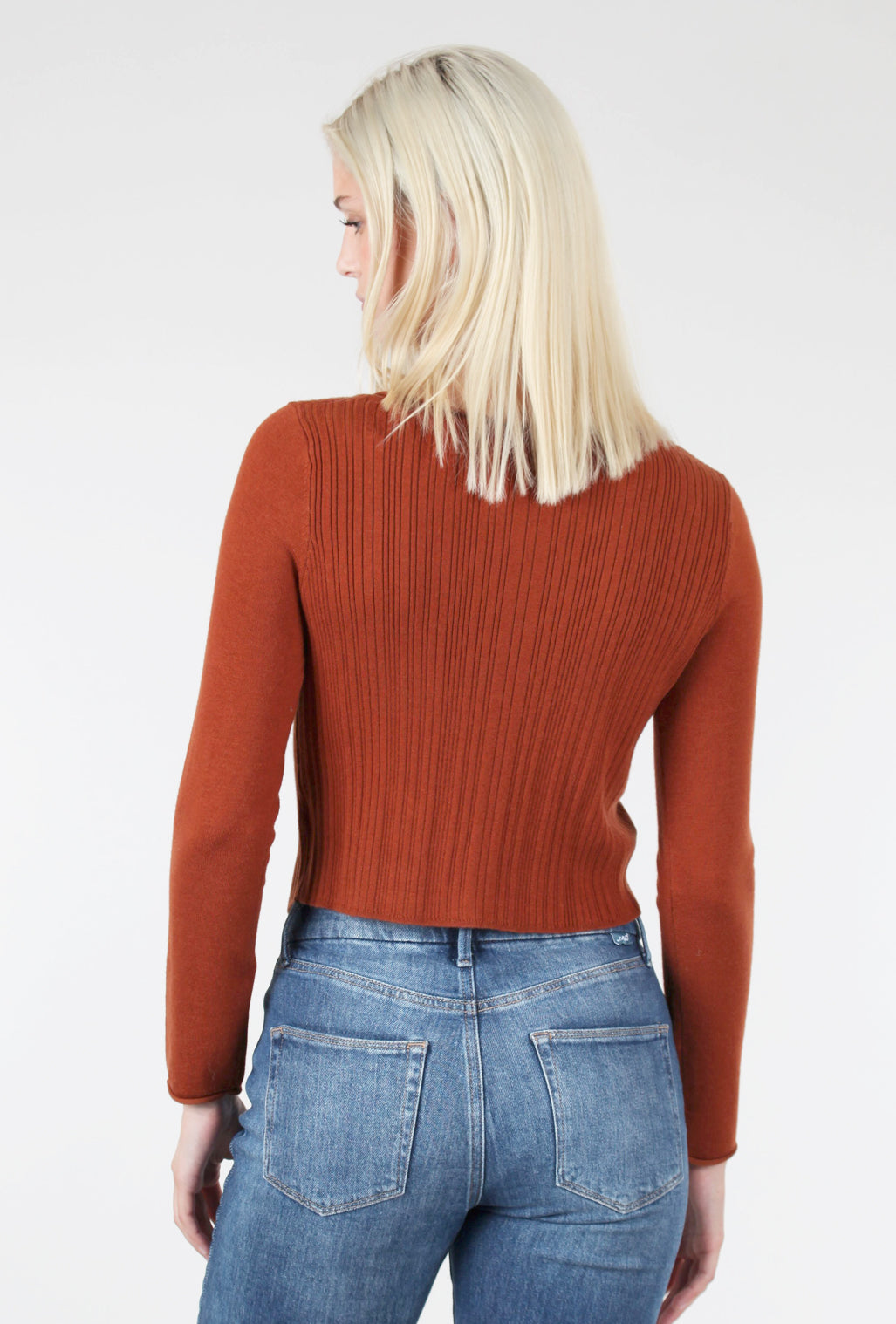 Kerisma Clara Button Sweater, Dark Rust 