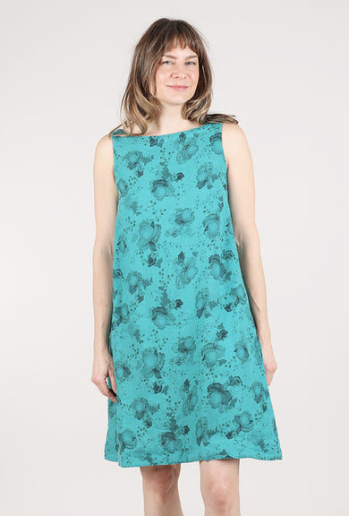 Cut Loose Linen Floral Modern Shift, Riviera 