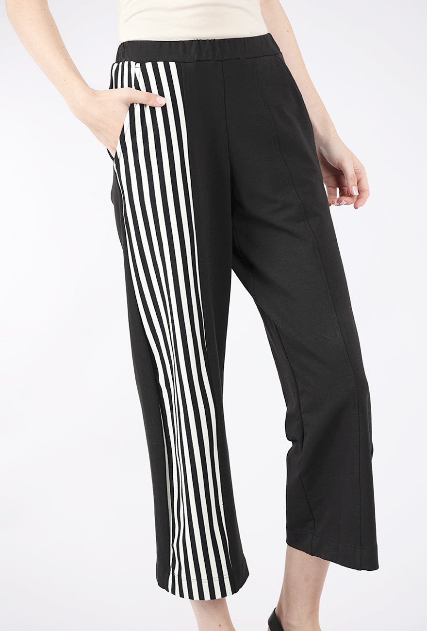 Alembika Olivia Stripe Lounge Pant, Black 