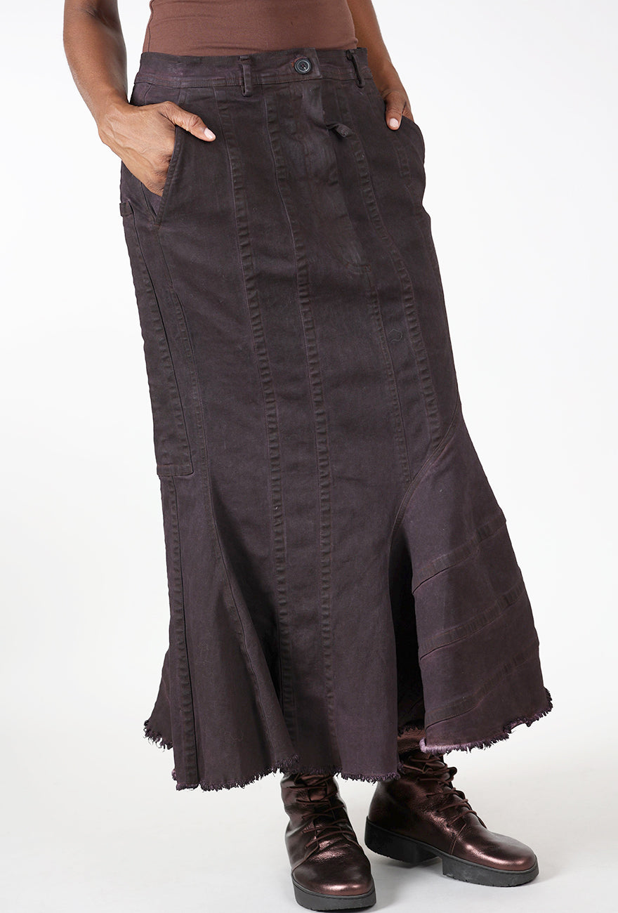 Intricate Pleats Mermaid Skirt, Purple Cloud Angle 4