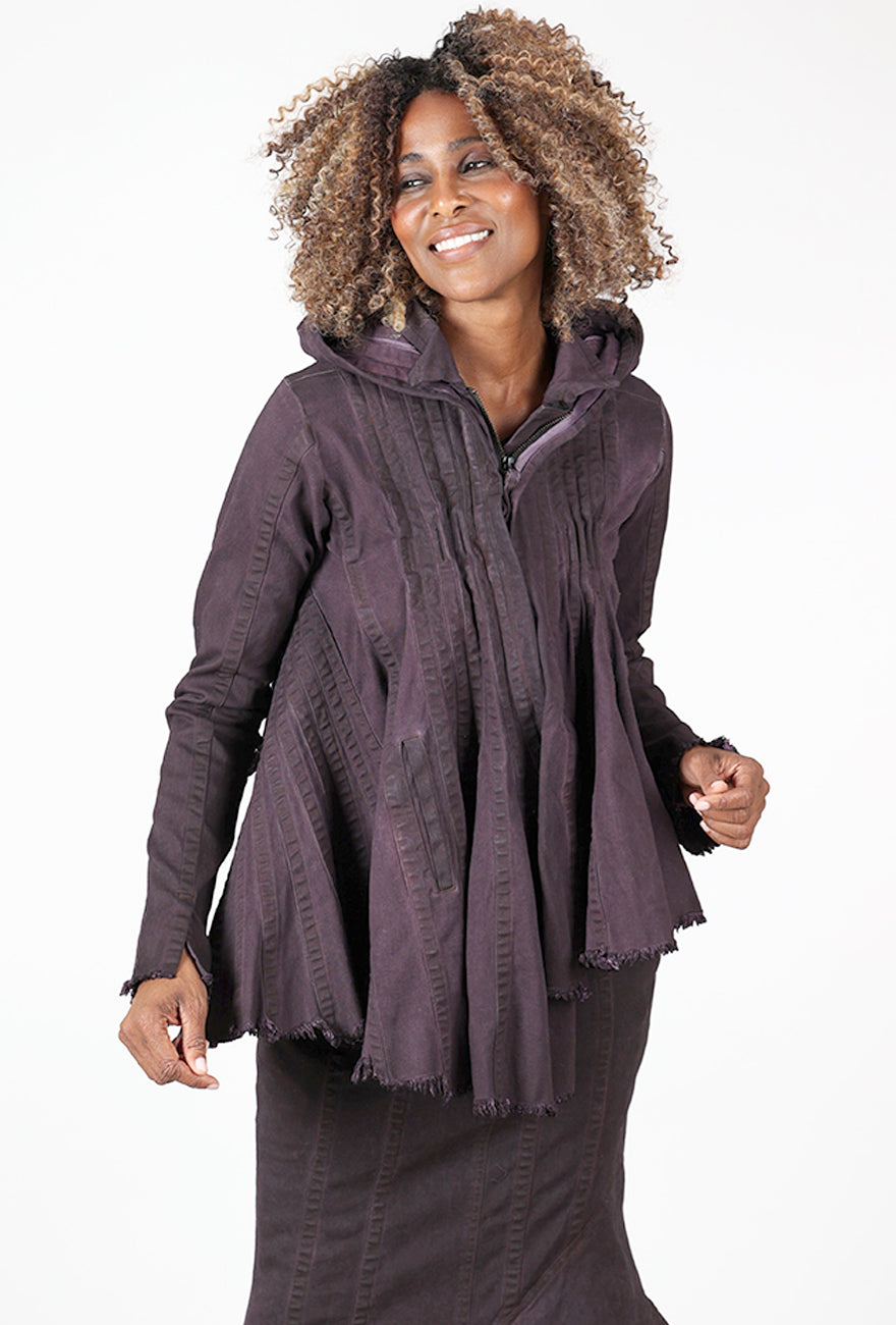 Intricate Pleats Jacket, Purple Cloud