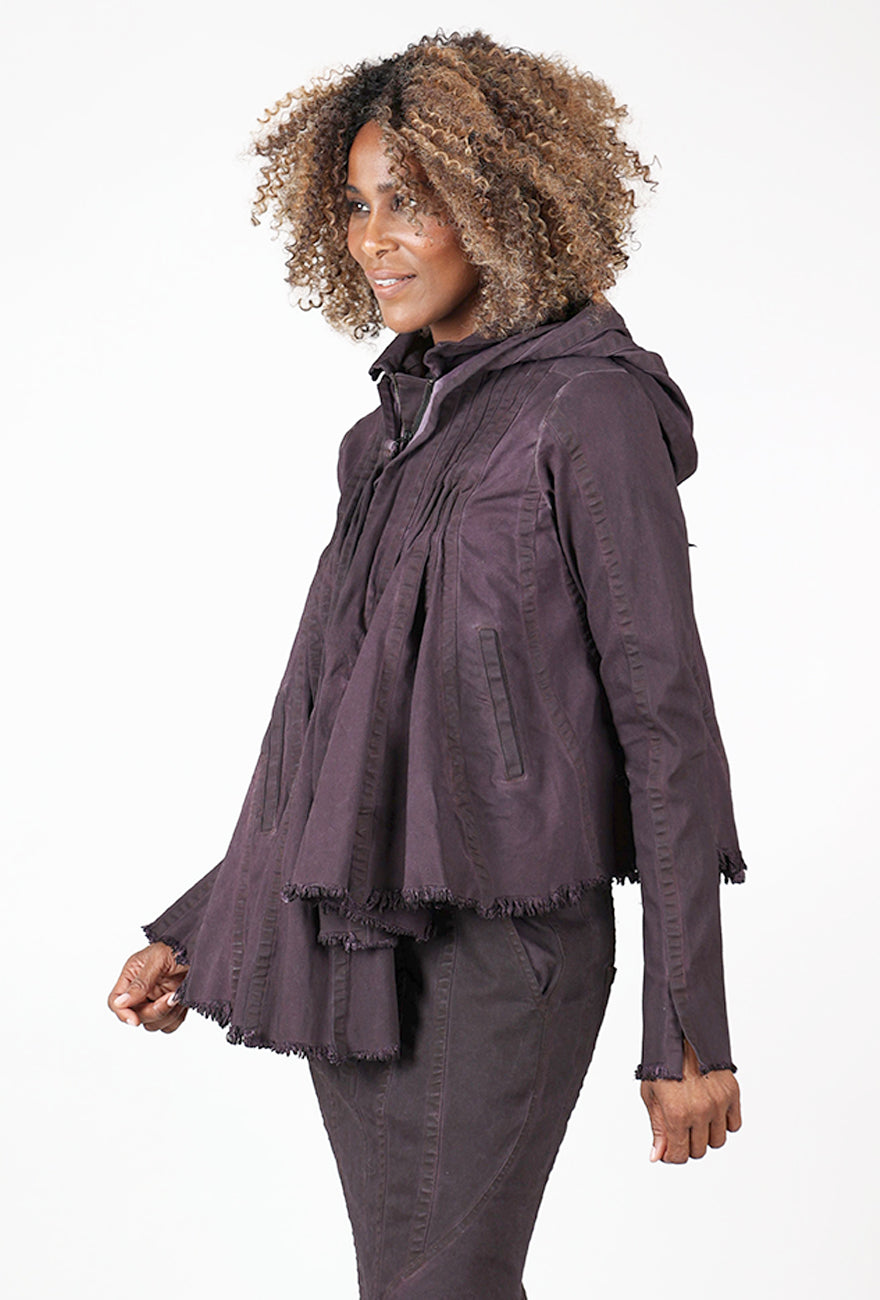 Intricate Pleats Jacket, Purple Cloud