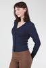 Margaret O'Leary Anya Ribbed Cardie, Navy 