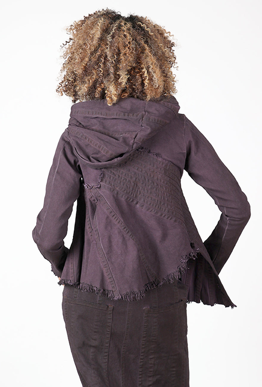 Intricate Pleats Jacket, Purple Cloud