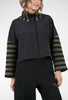 Luukaa Loop Back Swing Jacket, Black/Khaki 
