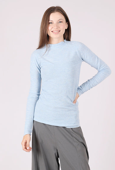 By Basics Saddle Back Neck Pullover, Sky Melange 