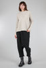 Grade & Gather Rib-Knit Funnel Top, Natural 