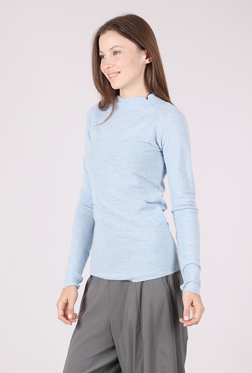 By Basics Saddle Back Neck Pullover, Sky Melange 