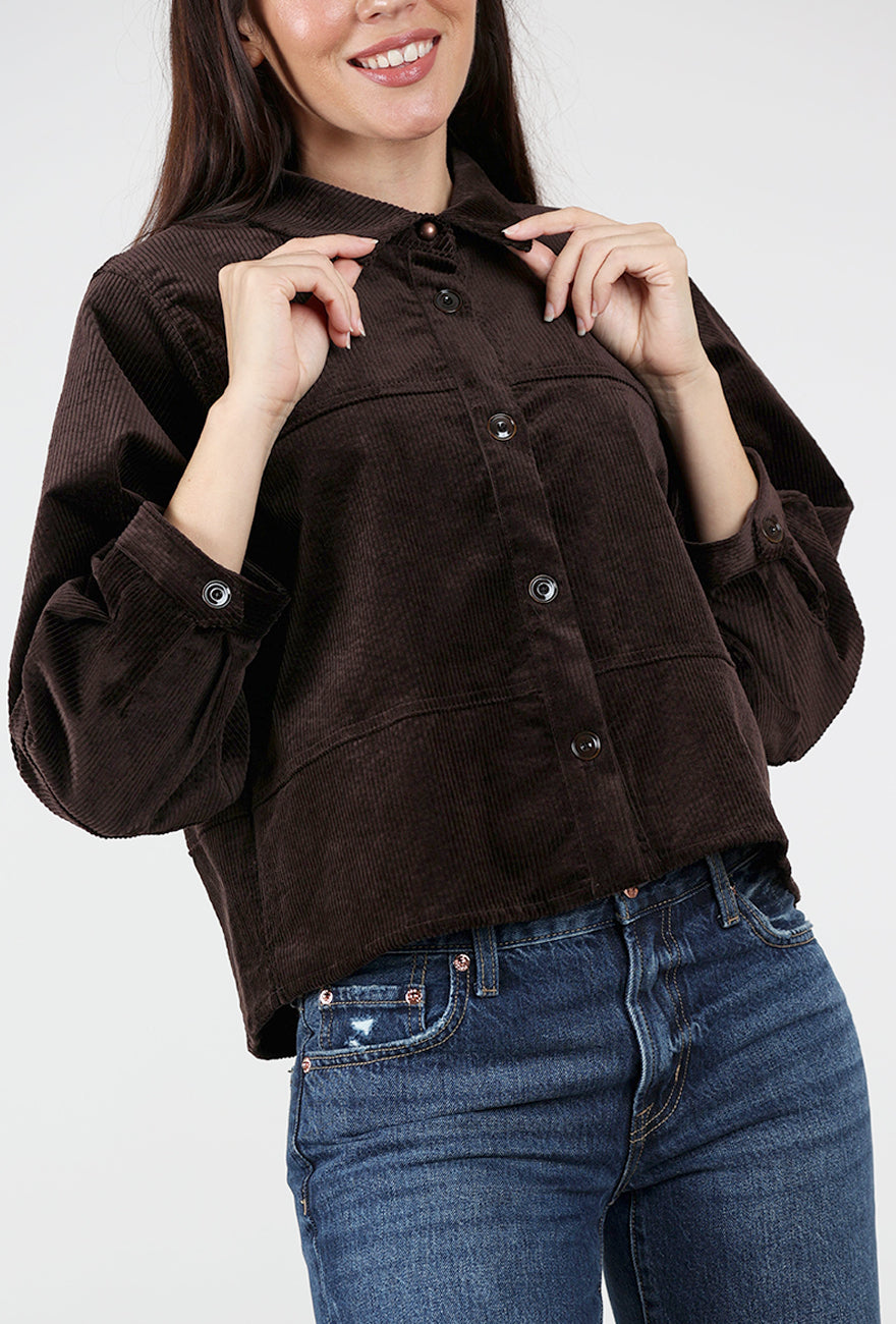 Leotown Over Shirt, Coffee