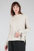 Grade & Gather Rib-Knit Funnel Top, Natural 