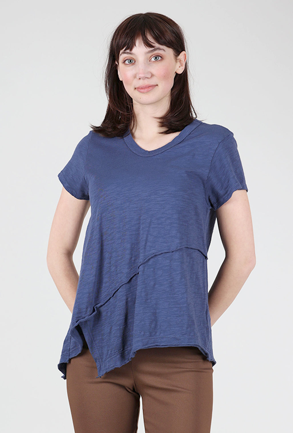 Wilt Easy X-Over Hem Tee, Twilight Blue 