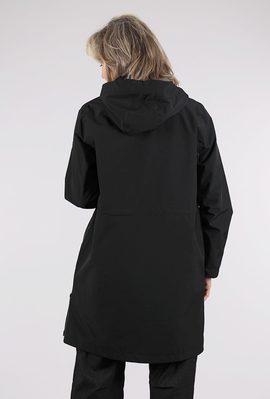 Hooded Waterproof Jacket, Black