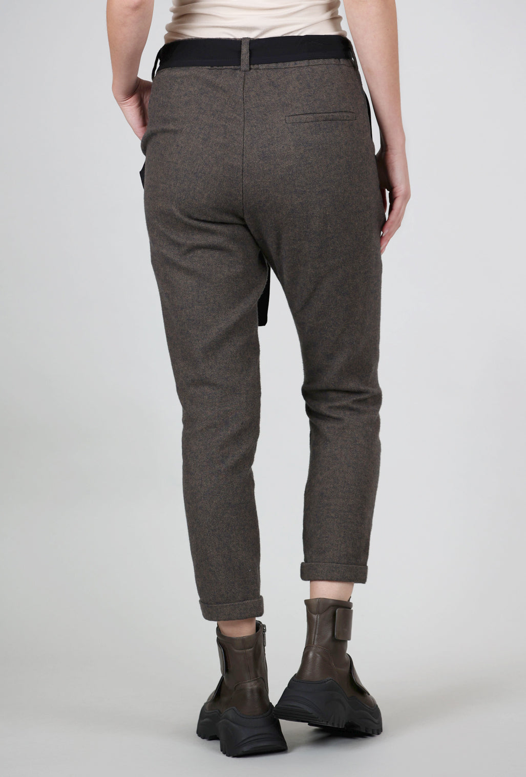 Studio B3 Stats Flannel Pant, Brown Olive 