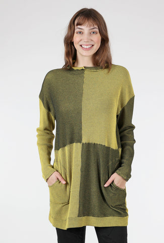 Fenini Thermal Waffle Patch Tunic, Canary 