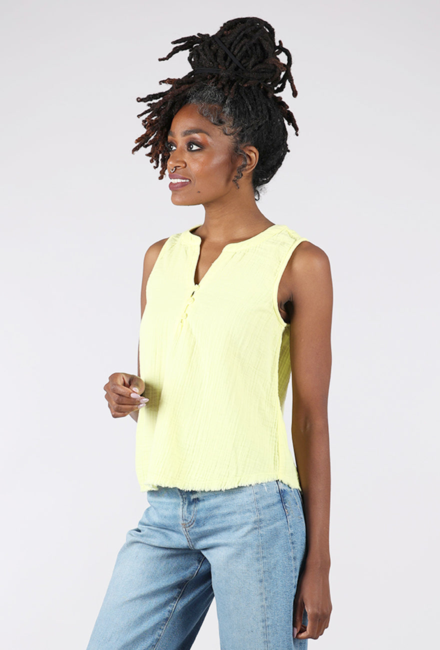 Mododoc Swing Henley Tank, Sunglow 