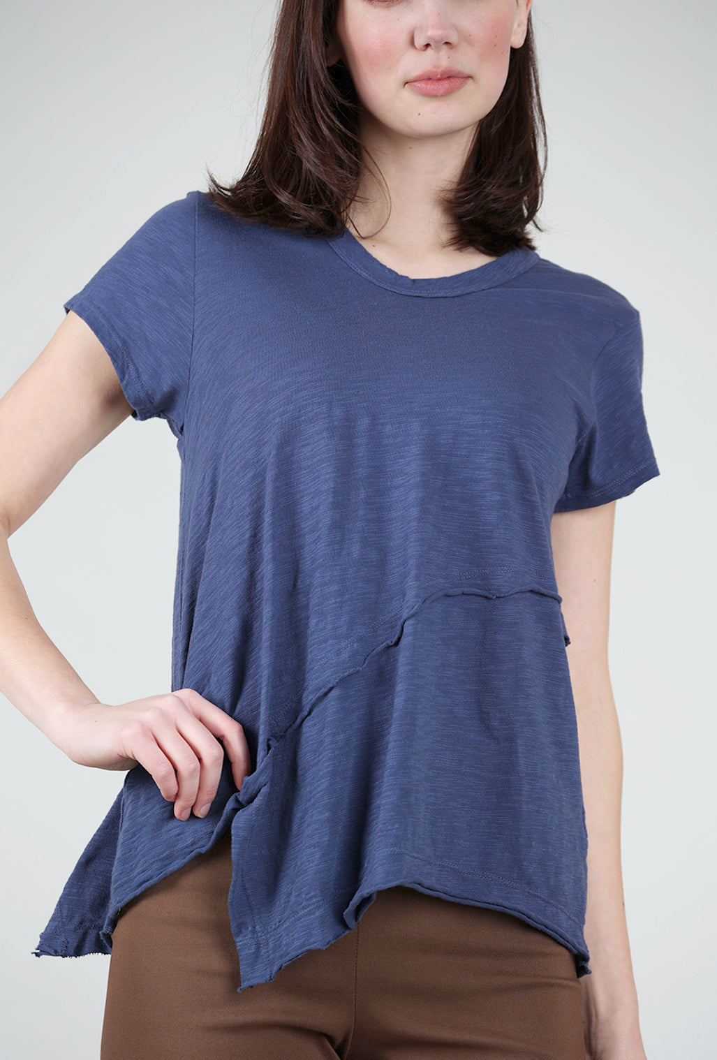 Wilt Easy X-Over Hem Tee, Twilight Blue 