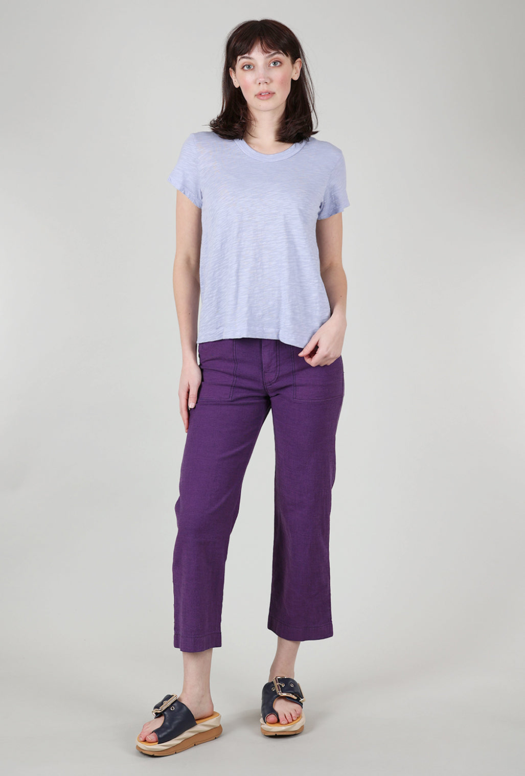 Wilt Slim Fit Shrunken Crew, Thistle 