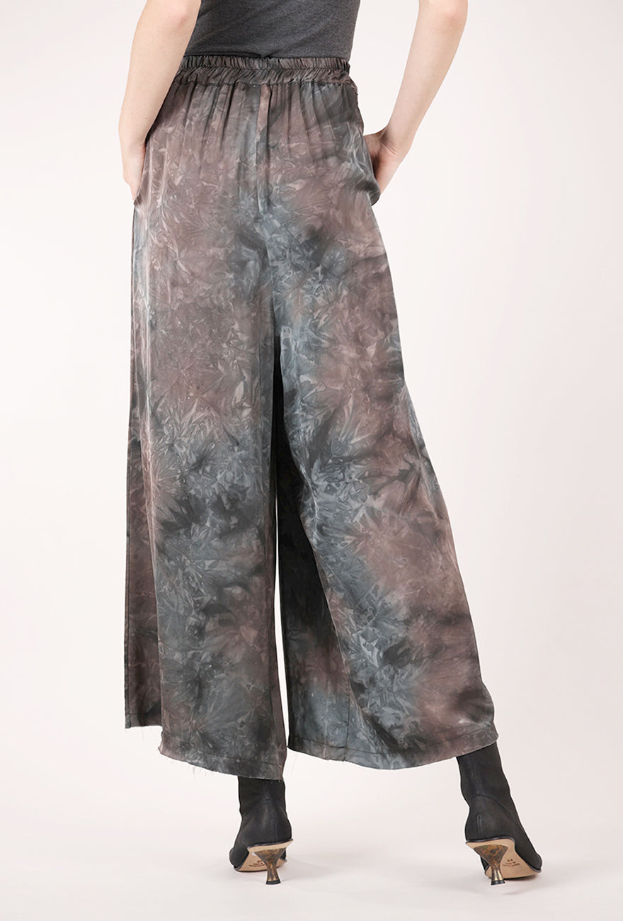 Sanctamuerte Hand-Dyed Palazzo Pant, Bengal Brown 