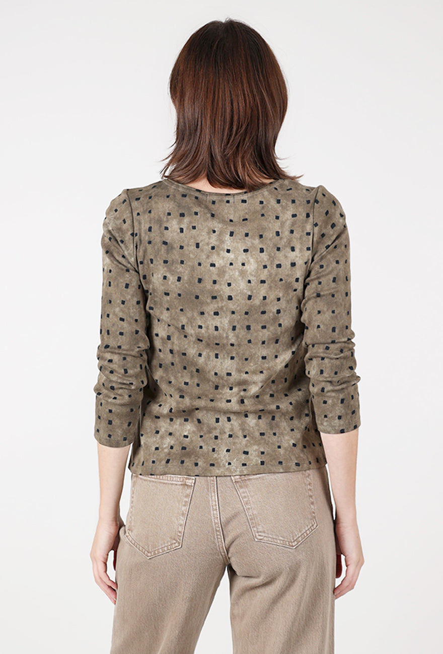Habitat Cozy Rib Print Everyday Tee, Umber 