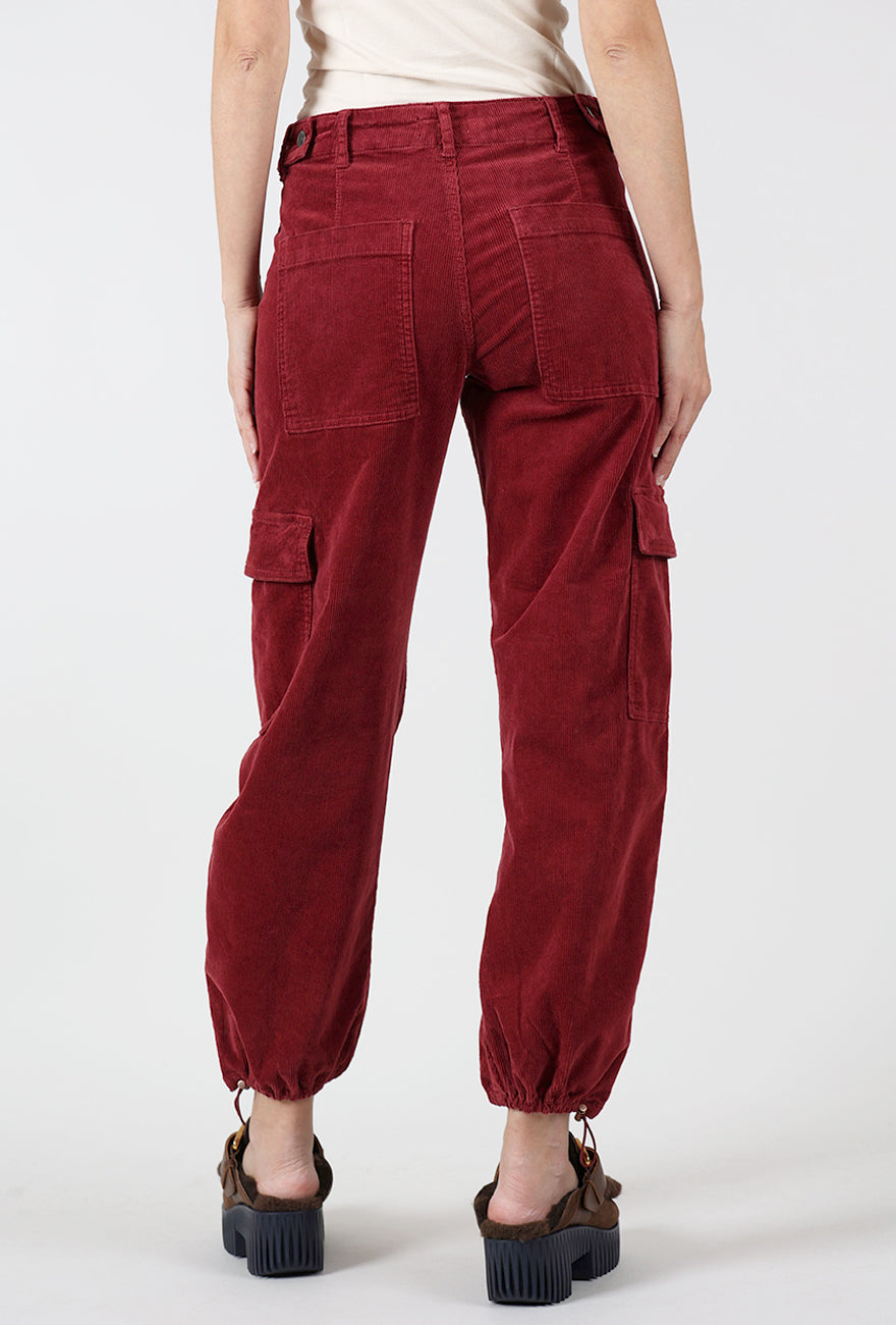 Honor Utility Cord Cargo, Deep Crimson Angle 3