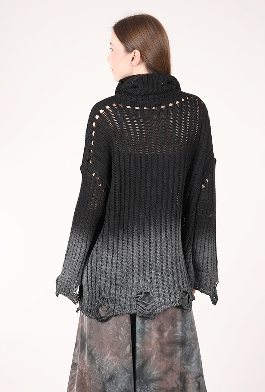 Sanctamuerte Artful Urchin Pullover, Black/Gray 