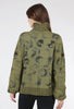 Fenini Fleece Puff-Sleeve Jacket, Pine Dot 