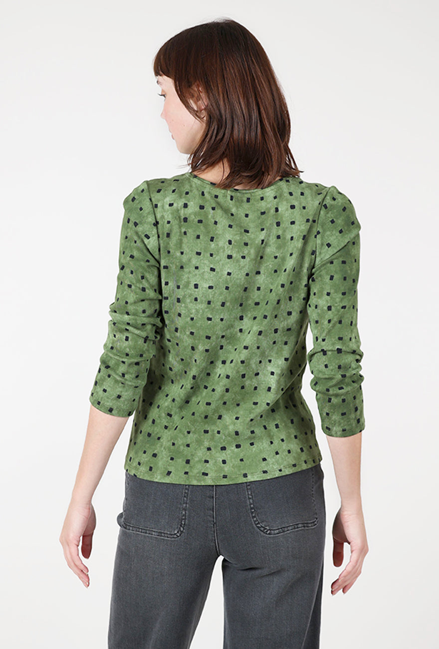 Habitat Cozy Rib Print Everyday Tee, Fern 