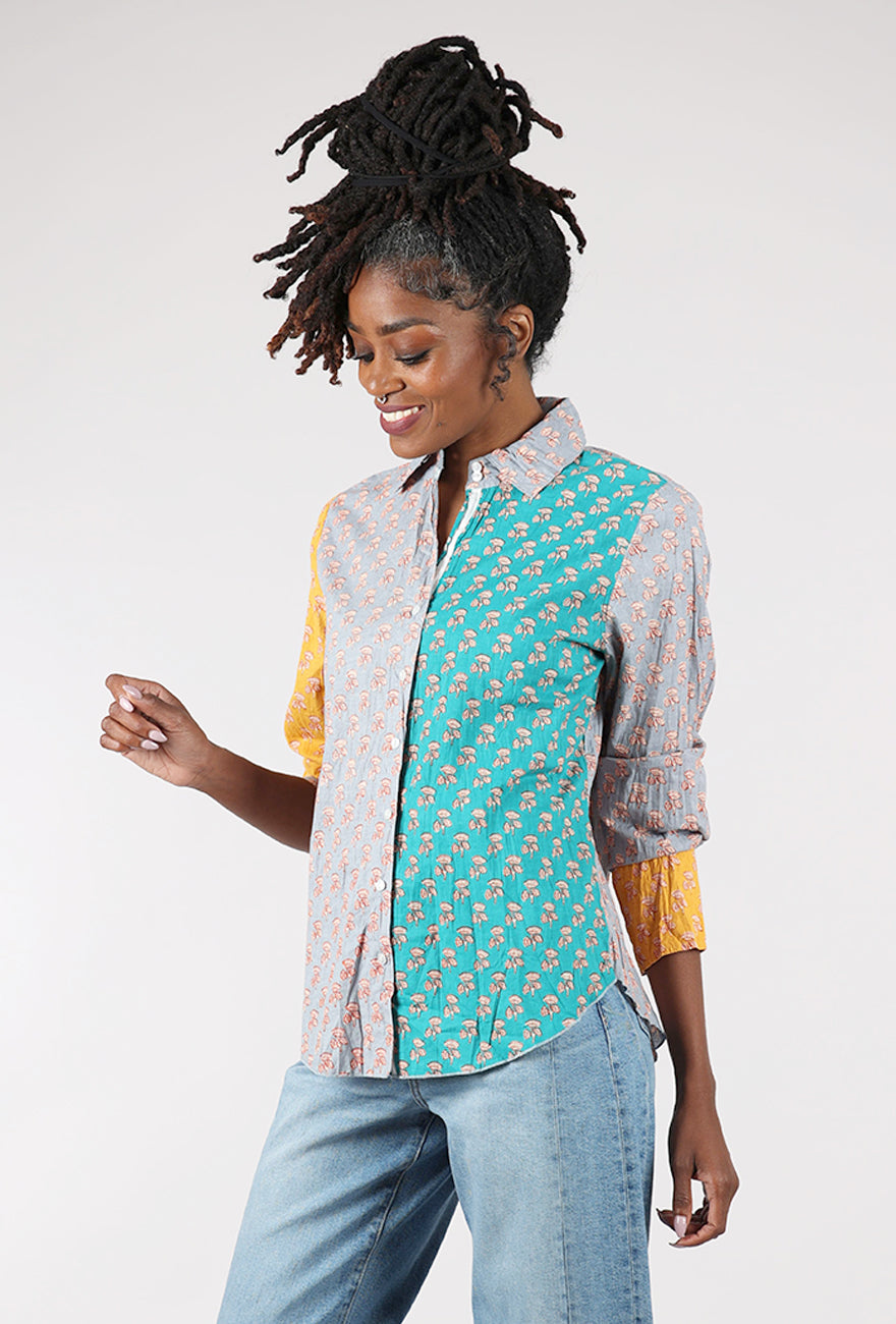 Tulip Crinkled Gretchen Shirt, Gingko 