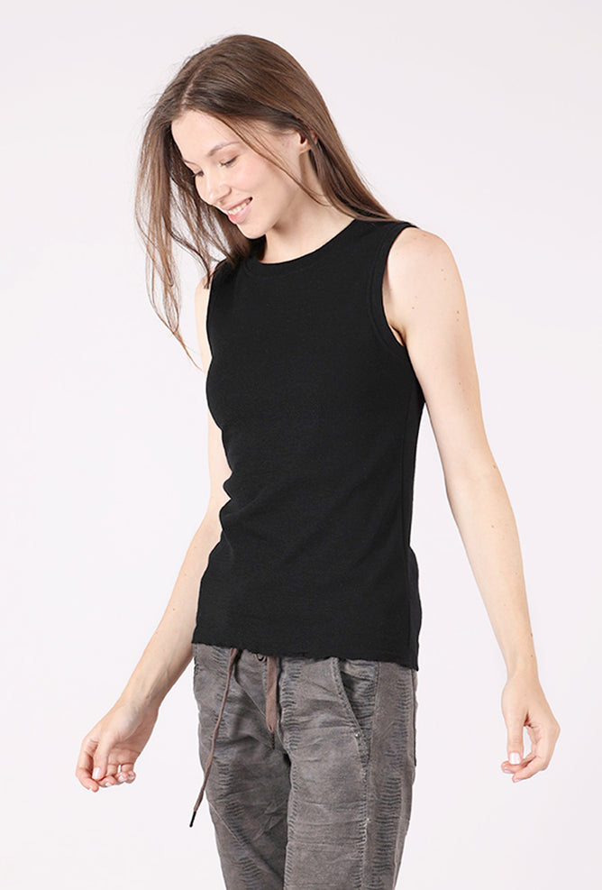 By Basics Merino Wool Tank, Black 