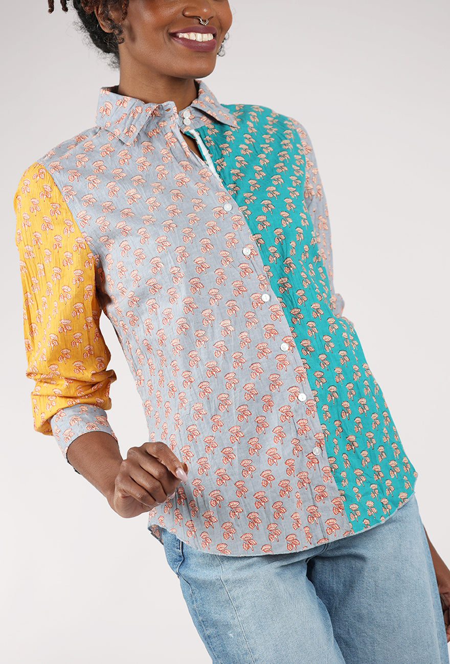 Tulip Crinkled Gretchen Shirt, Gingko 