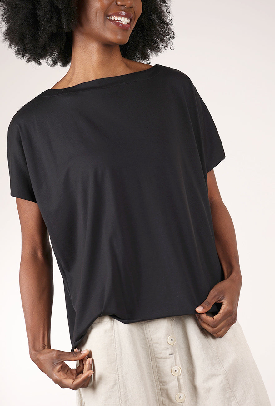 Planet Pima Cotton Butterfly Tee, Black 