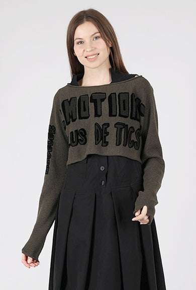 Rundholz Cropped Emotions Pullover, Jungle 