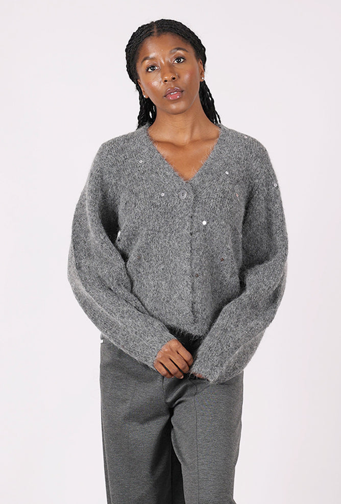 Noen Subtle Sparkle Cardie, Gray 