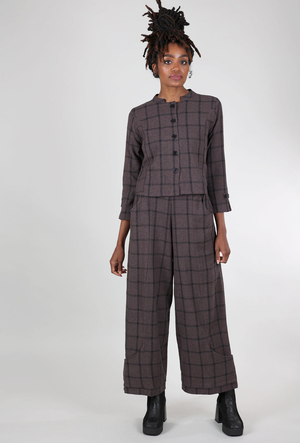 Tulip Garner Cropped Jacket, Liverpool Brown 
