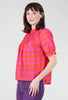 THML Sara Flounce Top, Fuchsia/Orange 