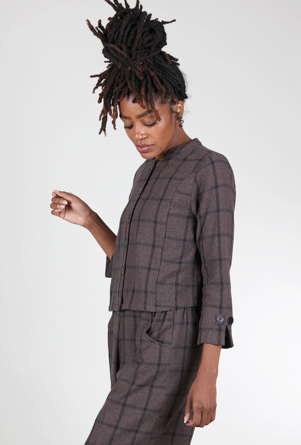 Tulip Garner Cropped Jacket, Liverpool Brown 
