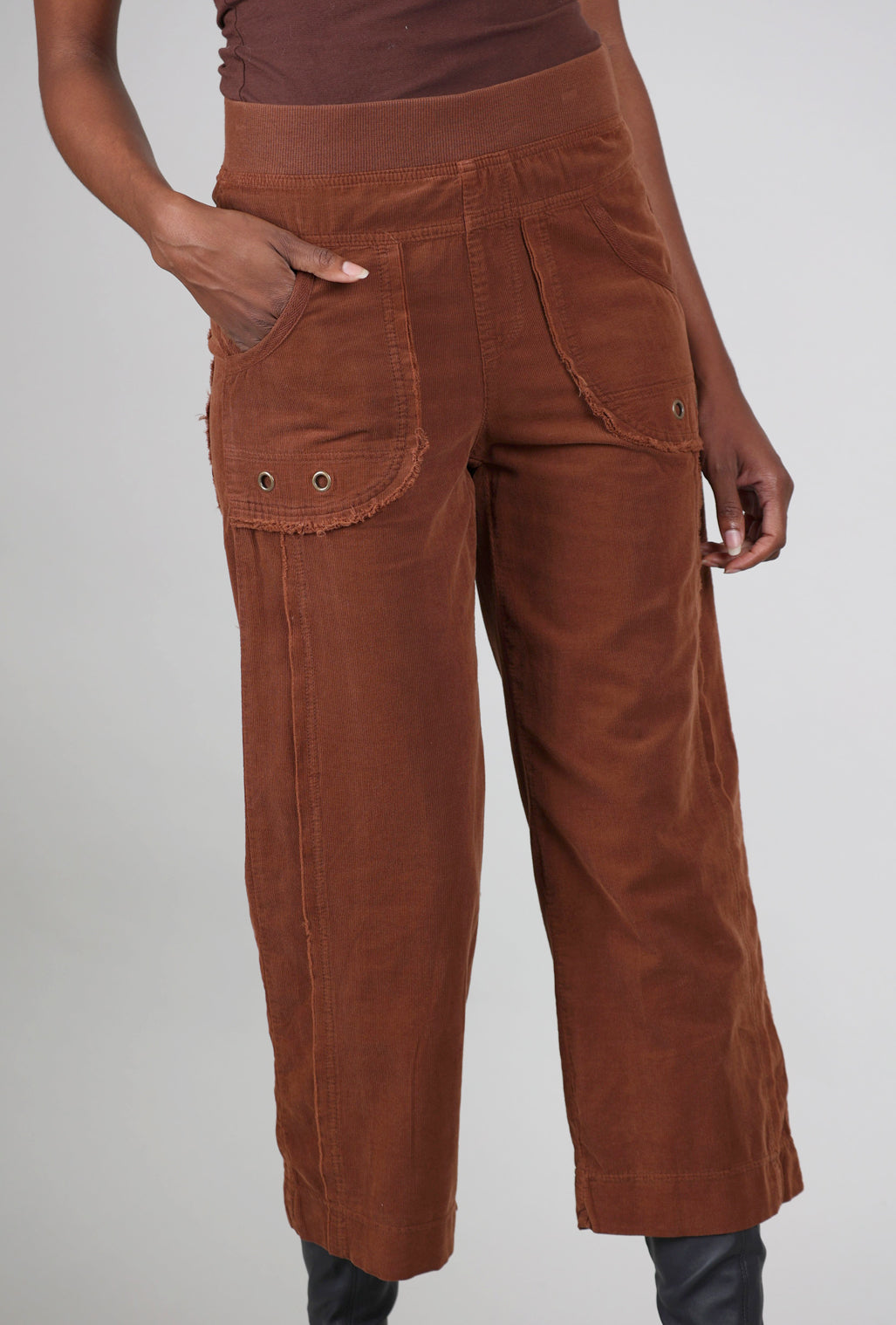 Wearables by XCVI Cord Trumble Crop, Rust 