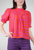 THML Sara Flounce Top, Fuchsia/Orange 