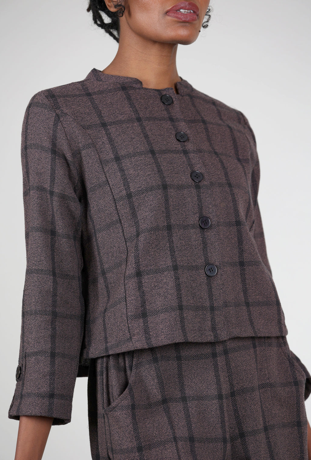 Tulip Garner Cropped Jacket, Liverpool Brown 