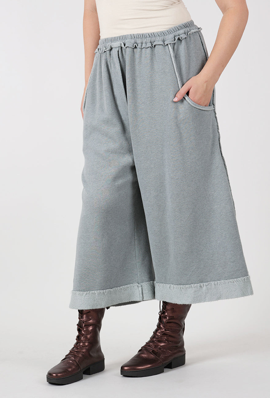 Cropped Sweat Trouser, Heather Fjord Angle 2