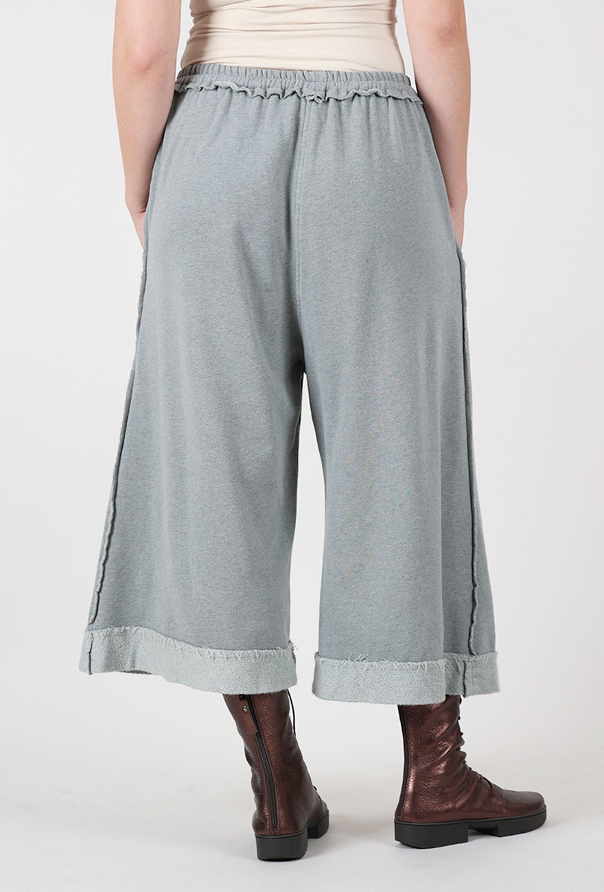Cropped Sweat Trouser, Heather Fjord
