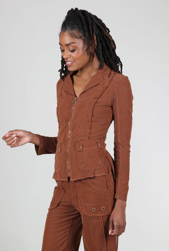 Wearables by XCVI Cord Raphael Blazer, Rust 