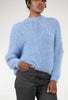 Amano by Lorena Laing Hand-Knit Tie-Back Alpaca Sweater, Sky Blue 