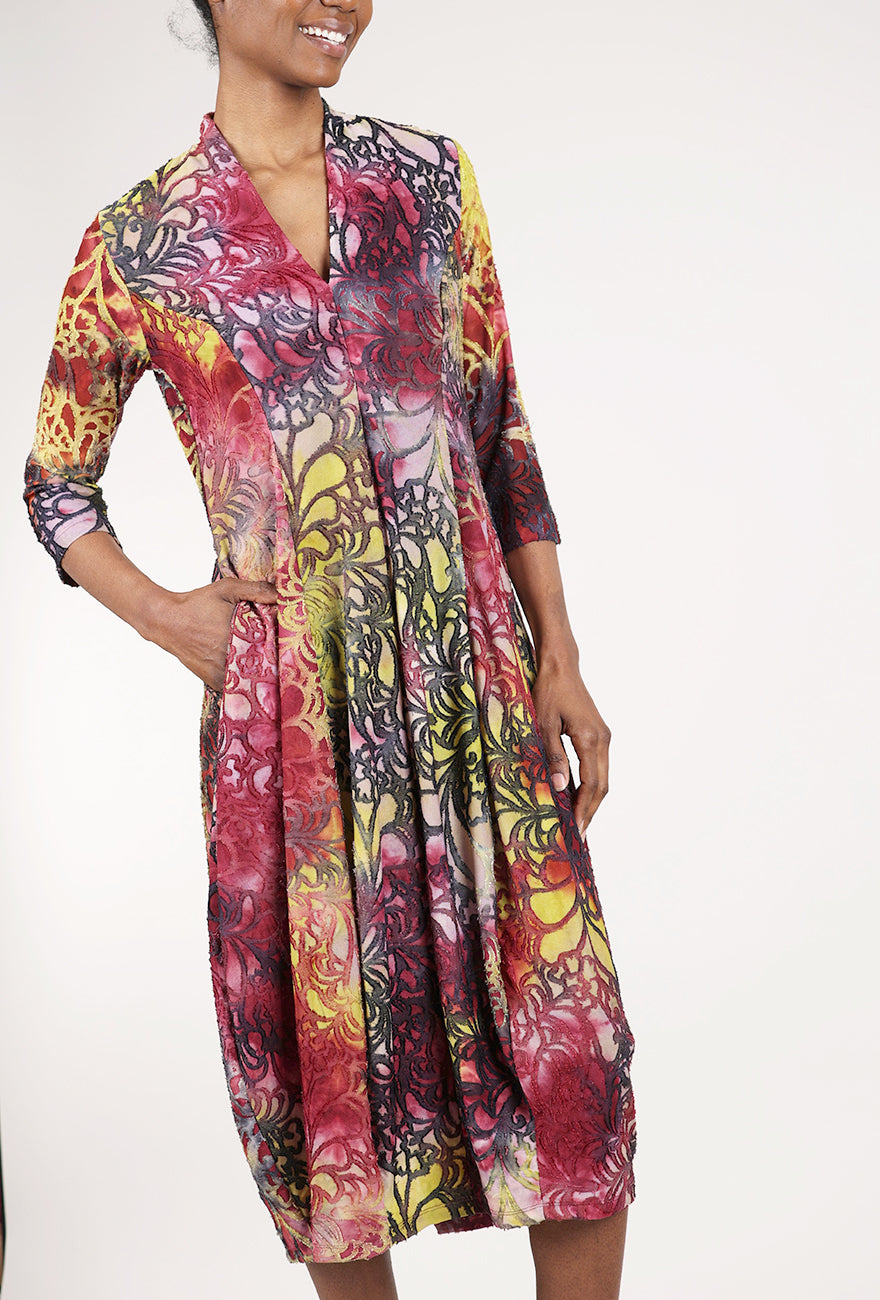 Alembika Shapely Lantern Dress, Petals 