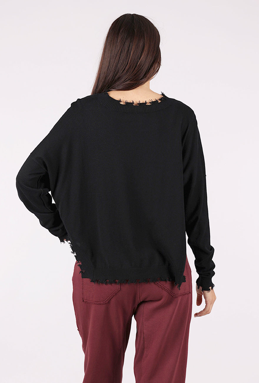 Planet Shabby Chic Sweater, Black 