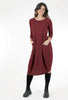 Cut Loose Texture Wave Dress, Holiday Red 