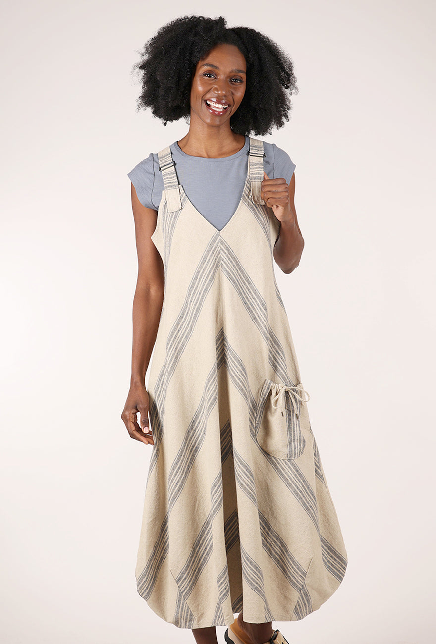 Boardwalk Overall Dress, Natural